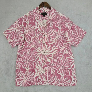 Joseph & Feiss Men's L Classic Fit Hawaiian Shirt Leaf Print Button Up  30CT